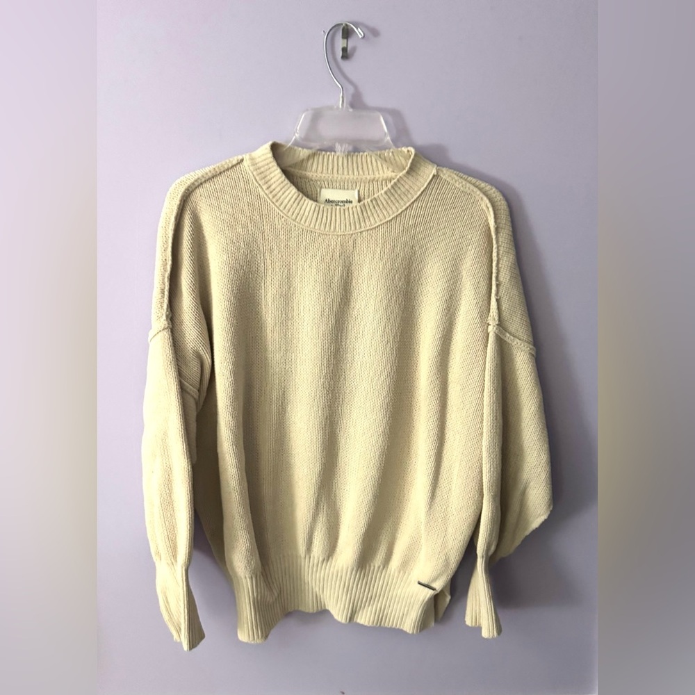Abercrombie & Fitch Beige Textured Sweater Womens XS
